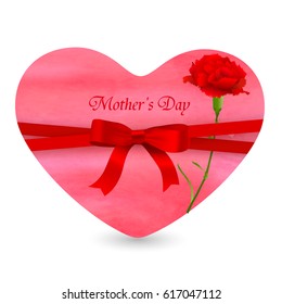 Mother's Day Carnation Heart Icon