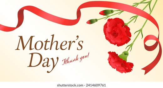 Mother's Day carnation image banner (2:1)
