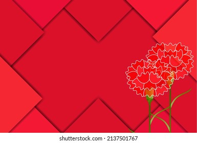 Mother's Day carnation Japanese paper background 