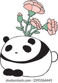 Mother's Day Carnation Pink Panda
