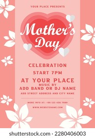Mother's day celebration poster flyer social media post design