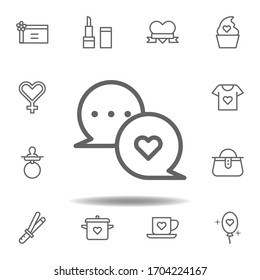 mothers day chat bubble outline icon. set of mothers day illustration icon. Signs and symbols can be used for web, logo, mobile app, UI, UX on white background