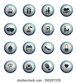 Mothers day chrome icons for web