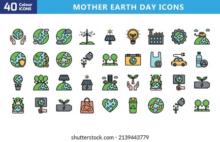 Mother's Day. Collection of perfectly icons for web design, app. The kit of signs for category Holidays.