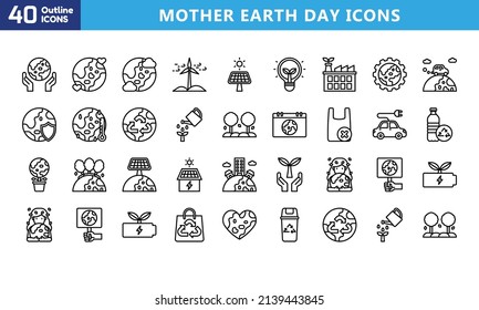 Mother's Day. Collection of perfectly icons for web design, app. The kit of signs for category Holidays.