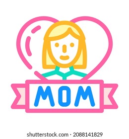 mothers day color icon vector. mothers day sign. isolated symbol illustration