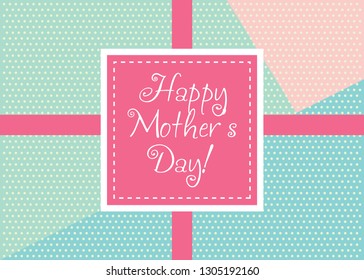 Mother's day colorful greeting card with dots