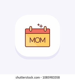 Mother's day colorful icon with light background vector 