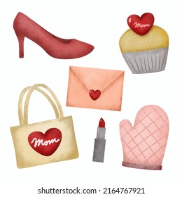 Mother's Day concept. An element woman set for graphic designers to use in artwork, Publications and websites