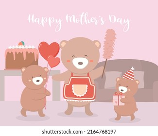 Mother's Day concept expresses the love and bond between mother and child. It is important for every country in the world. Vector element for greeting card and artwork design 