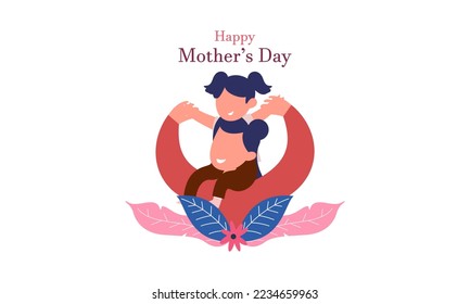 Mother's day concept illustration vector