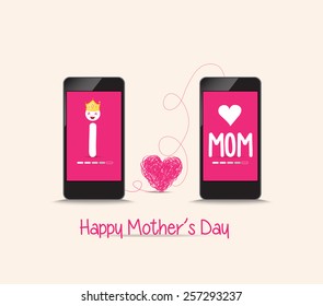 mothers day connecting love together by phone