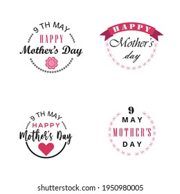 Mother's day design bundle vector