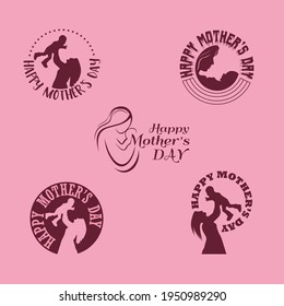 Mothers day design bundle vector use for t-shirt or other template 