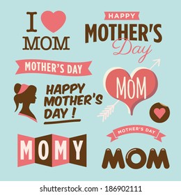 Mother's day design elements 