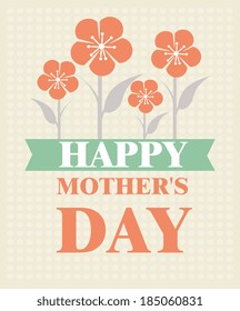 Mothers day design over beige background, vector illustration