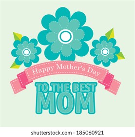 Mothers day design over beige background, vector illustration