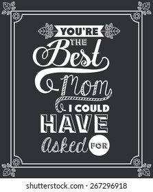 Mothers day design over black background, vector illustration
