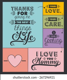 Mothers day design over black background, vector illustration