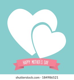 Mother's day design over blue background, vector illustration