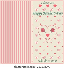 Mothers day design over brown background, vector illustration