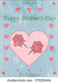 Mothers day design over dotted brown background, vector illustration