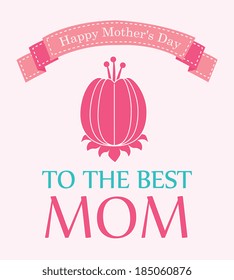 Mothers day design over gray background, vector illustration