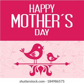 Mother's day design over pink background, vector illustration