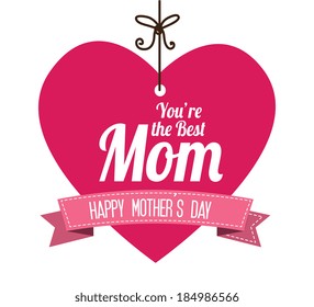 Mother's day design over white background, vector illustration