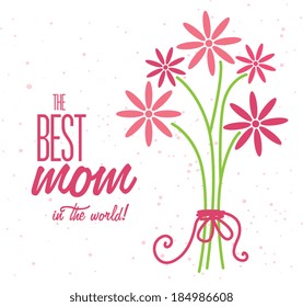 Mother's day design over white background, vector illustration