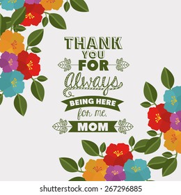 Mothers day design over white background, vector illustration