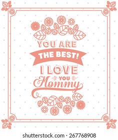 Mothers day design over white background, vector illustration