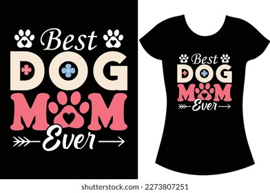 Camiseta de la madre del perro del día de la madre. Camiseta de amante de los perros para mamá.