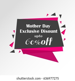 Mother's Day Exclusive Discount Up to 50% OFF,sale shopping banner background.