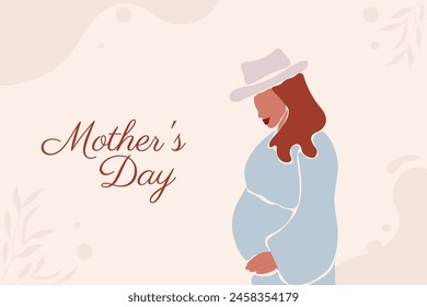 Mother's day faceless pregnant woman