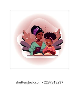 Ilustración y diseño vectorial del Día de la Madre
