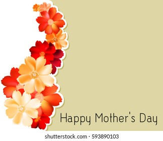 Mother's day floral card design