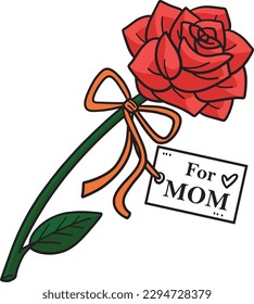 Mothers Day Flower Cartoon Colored Clipart 
