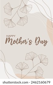 Mother's day flowers background vector, card flowers design