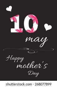Mother's day Flyer, brochure, magazine  cover template colorful background.