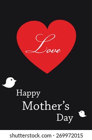 Mother's day Flyer, brochure, magazine cover template colorful background.