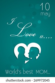 Mother's day Flyer, brochure, magazine cover template colorful background.