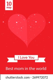 Mother's day Flyer, brochure, magazine cover template colorful background.