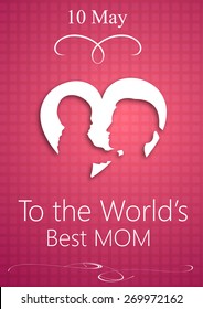 Mother's day Flyer, brochure, magazine cover template colorful background.