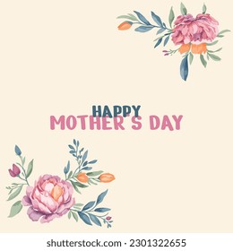 MOTHER'S DAY FRAME DESIGN VECTOR ELEMENT