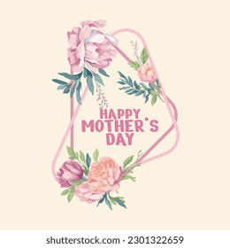 MOTHER'S DAY FRAME DESIGN VECTOR ELEMENT