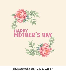 MOTHER'S DAY FRAME DESIGN VECTOR ELEMENT