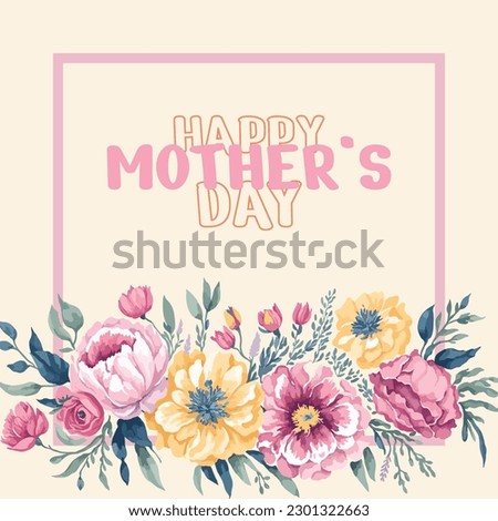 MOTHER'S DAY FRAME DESIGN VECTOR ELEMENT