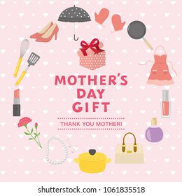 Mother's day gift advertisement vector poster.