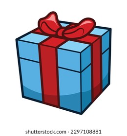 Mothers Day Gift Box. Mothers Day Icon Vector Illustration